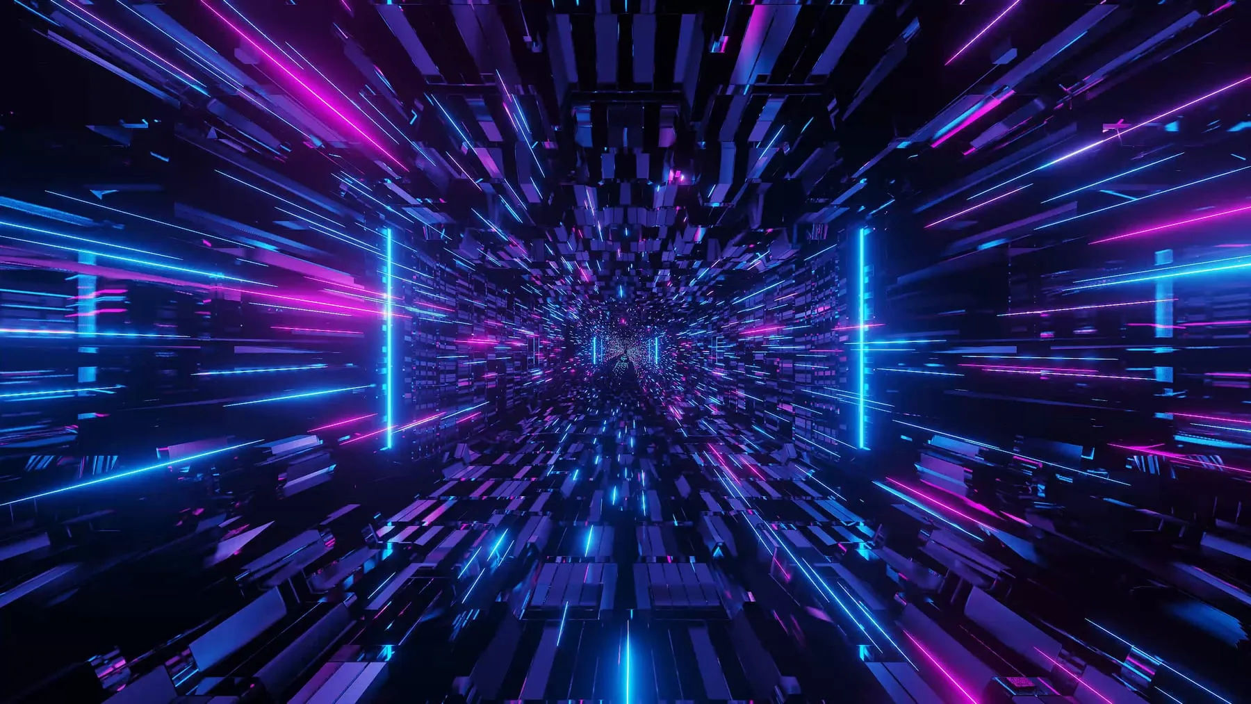3d illustration blue purple futuristic sci fi techno lights cool background