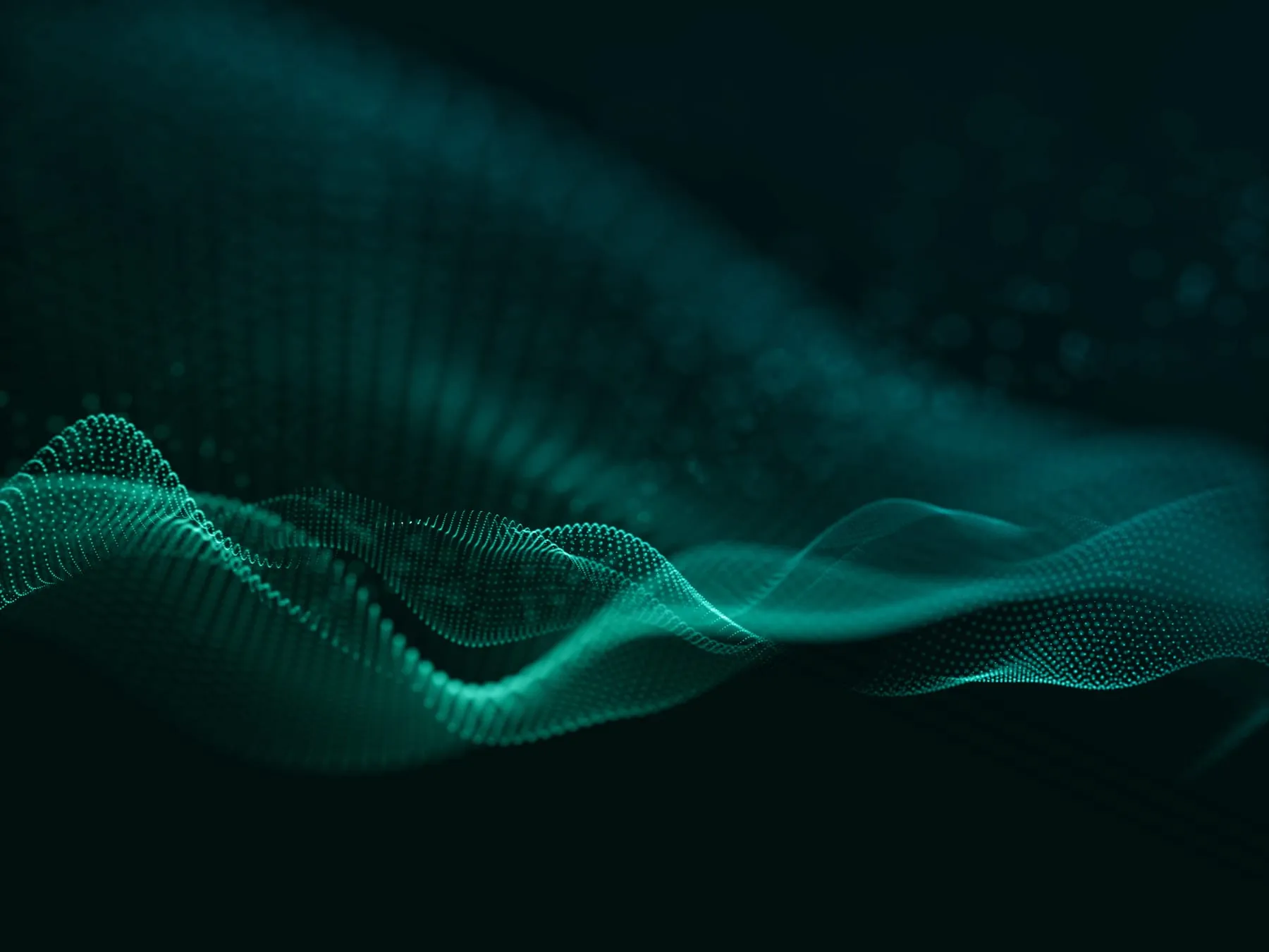 3d render modern background with flowing cyber particles