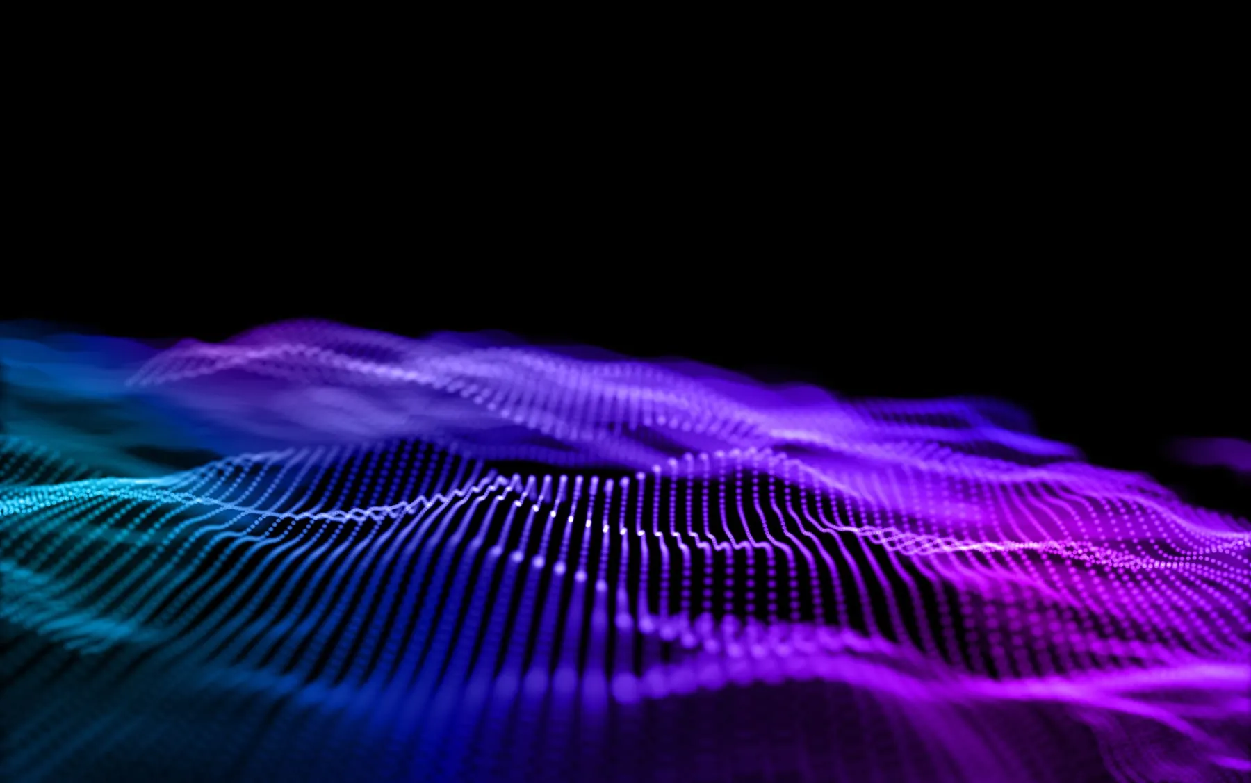 3d render network communications background with flowing digital particles