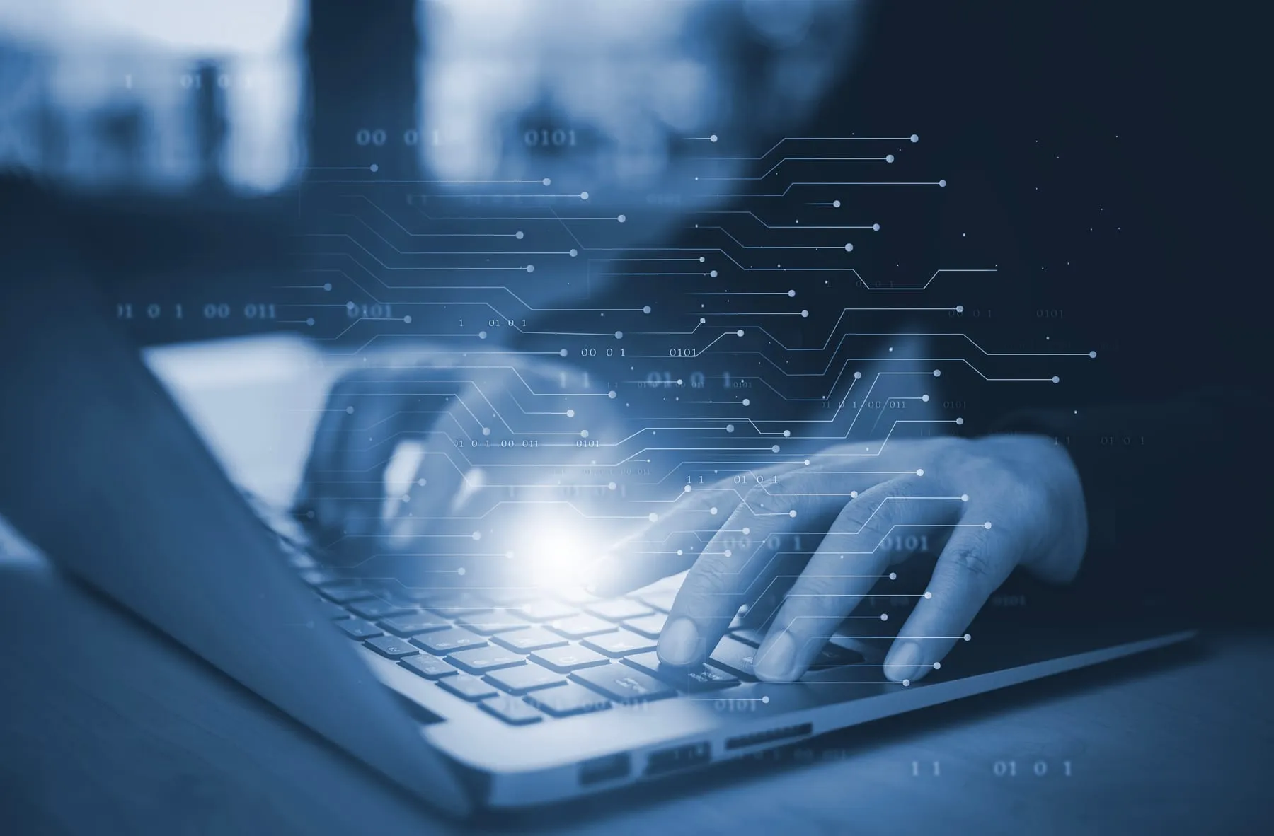 Businessman hand touch with code html programming screen laptopprogrammer development computer codeweb design coding technology software digital software