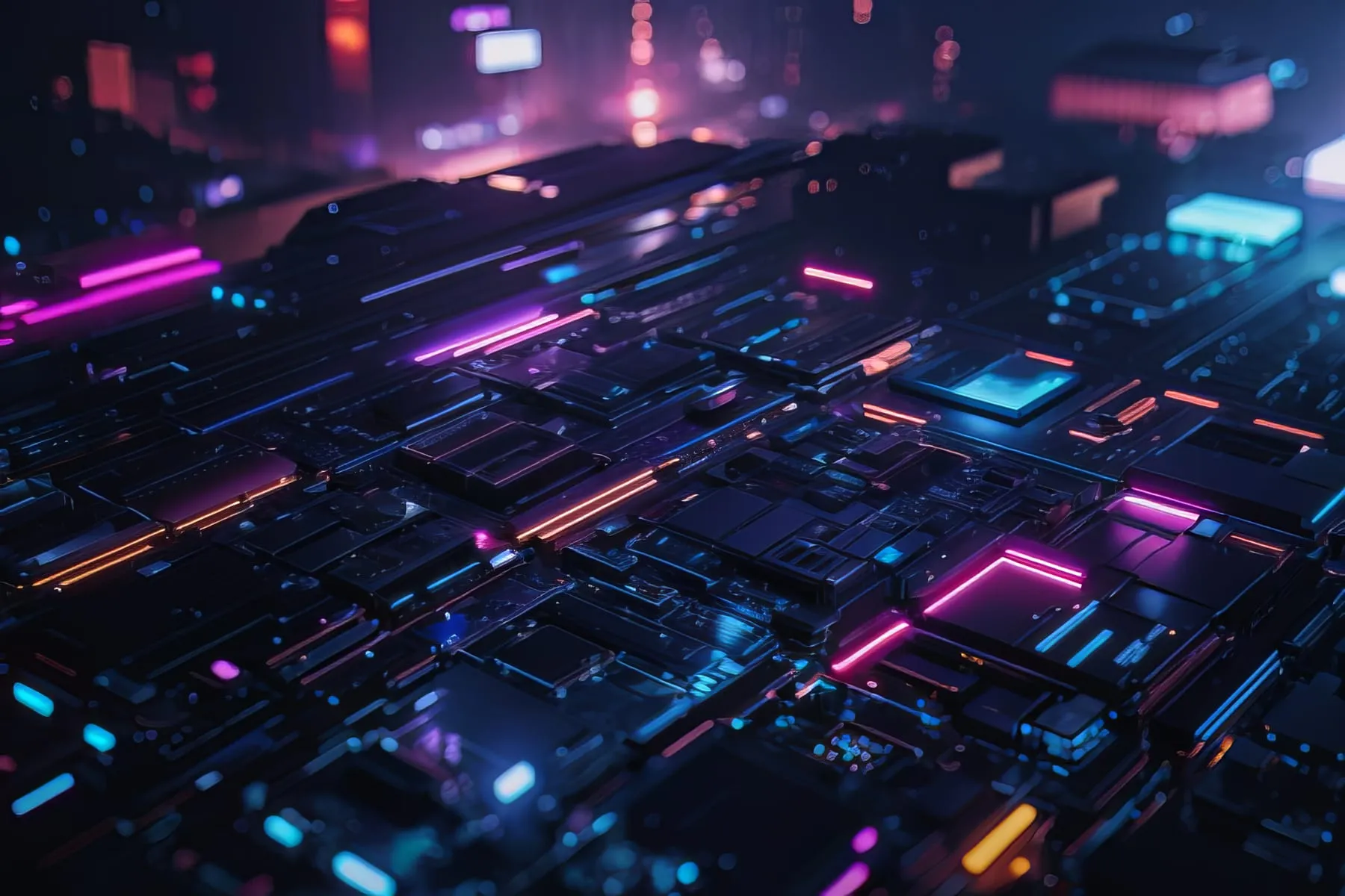 Cyberpunk technology grid tech texture