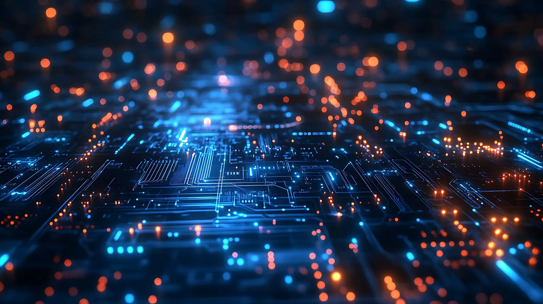 Digital circuitry flow abstract tech landscape