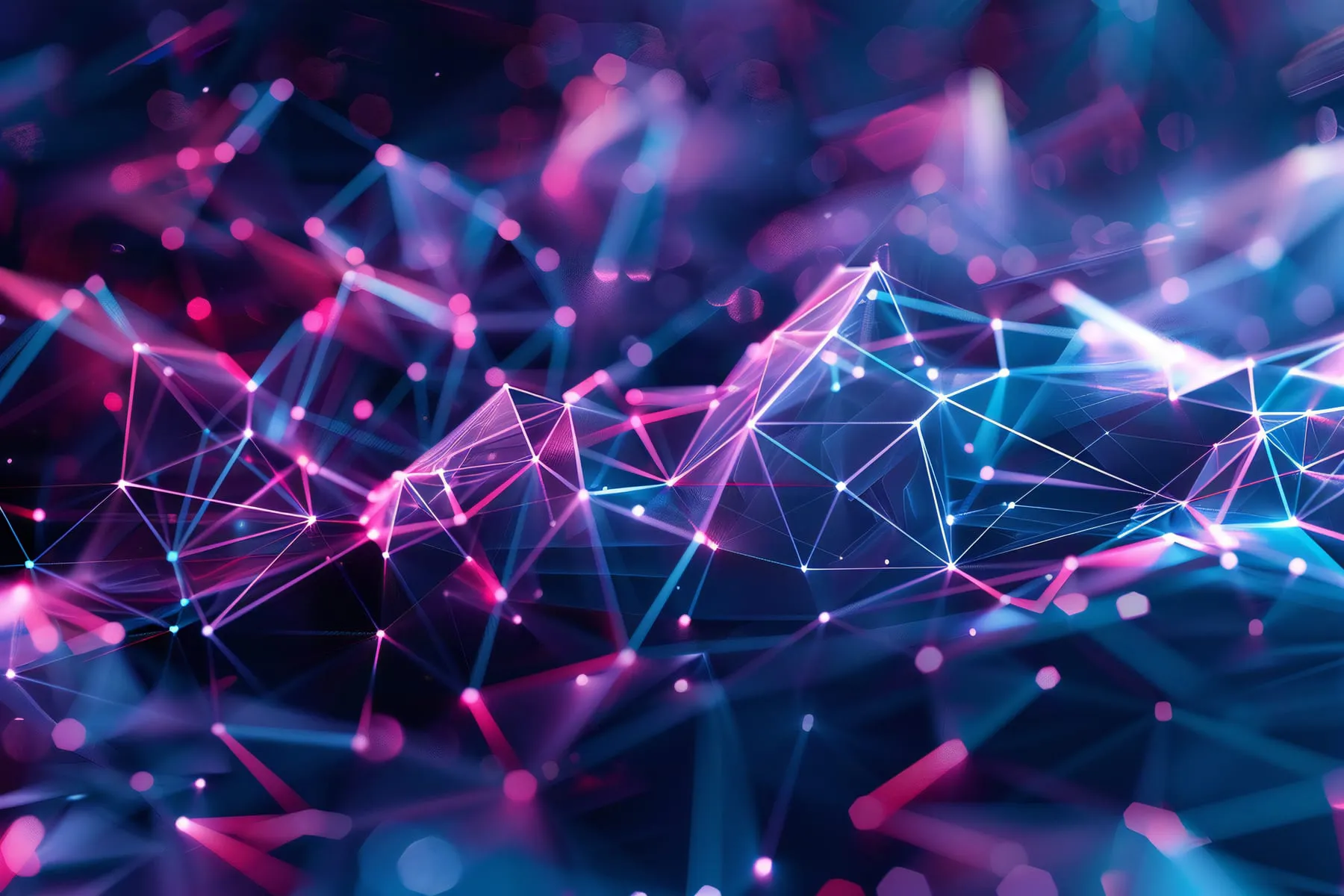 Futuristic digital network with connected lines points dynamic tech design