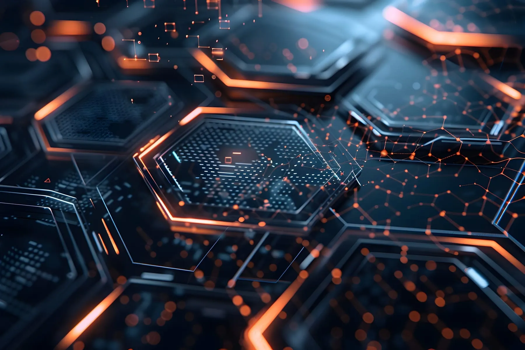 Tech background with hexagon pattern geometric shapes modern futuristic vibe